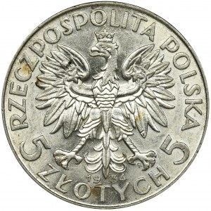 Głowa Kobiety, 5 złotych Warszawa 1934