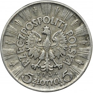 Piłsudski, 5 złotych 1934