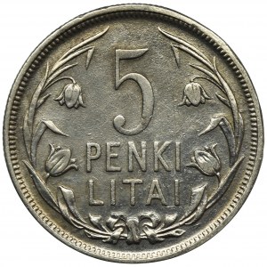Lithuania, Republic, 5 Litai 1925