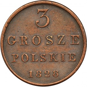 Królestwo Polskie, 3 grosze polskie Warszawa 1828 FH