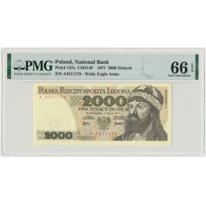 2.000 złotych 1977 - A - PMG 66 EPQ