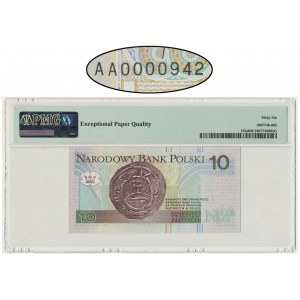 10 złotych 1994 - AA 0000942 - PMG 66 EPQ - niski numer