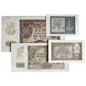 Zestaw banknotów 1940-41 (4 szt.)