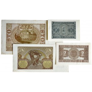 Zestaw banknotów 1940-41 (4 szt.)