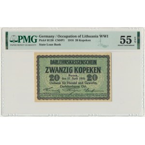 Posen, 20 kopeckss 1916 - PMG 55 EPQ