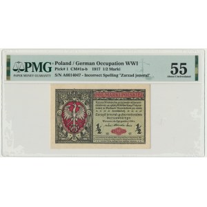 1/2 marki 1916 Jenerał - A - PMG 55