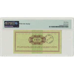Pewex, 10 dolarów 1969 - FF - PMG 53