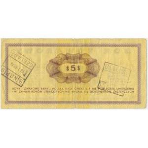 Pewex, 5 dolarów 1969 - Ee - rzadszy wariant