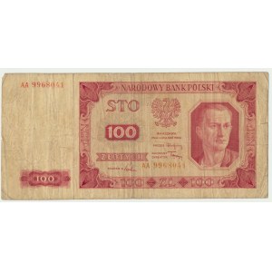 100 złotych 1948 - AA - bardzo rzadka seria