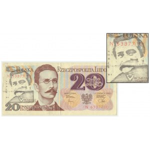 Solidarność, 20 złotych 1982 - Lech Wałęsa