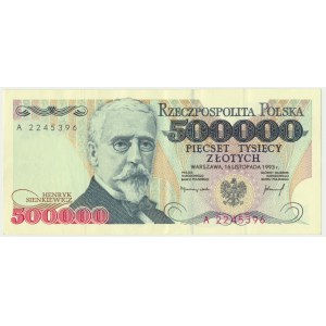 500.000 złotych 1993 - A - rzadka i poszukiwana