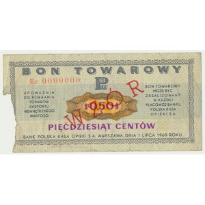 Pewex, 50 centów 1969 - WZÓR Ec 0000000 -