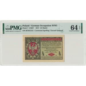 1/2 marki 1916 Generał - PMG 64 EPQ