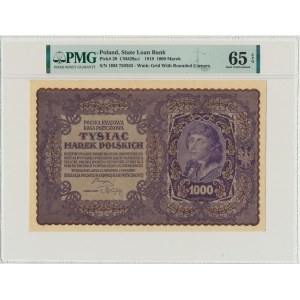 1.000 marek 1919 - I Serja BH - PMG 65 EPQ