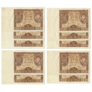 Zestaw banknotów 100 złotych 1934 (10 szt.)