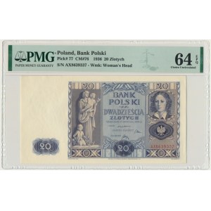 20 złotych 1936 - AX - PMG 64 EPQ