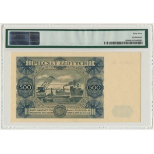 500 złotych 1947 - T2 - PMG 64 - PIĘKNY