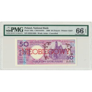 50 złotych 1990 - H - NIEOBIEGOWY - PMG 66 EPQ