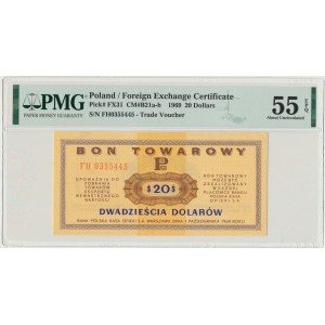 Pewex, 20 dolarów 1969 - FH - PMG 55 EPQ