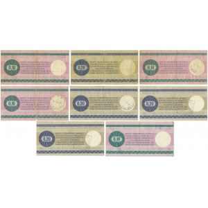 Pewex, zestaw bonów 10-20 centów 1979 (8 szt.)