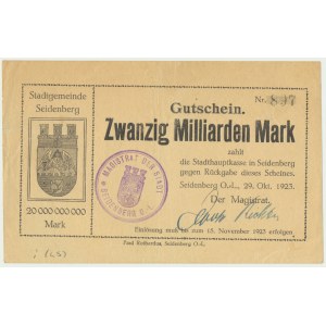 Zawidów, 20 miliardów marek 1923