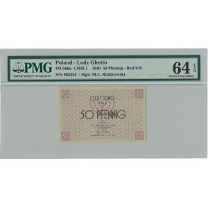 50 pfennig 1940 red numerator - PMG 64 EPQ