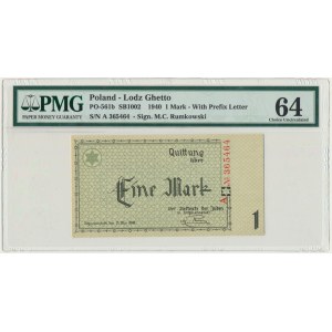 1 mark 1940 A series - 6 digit series - PMG 64