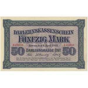 Kowno, 50 mark 1918 - D -