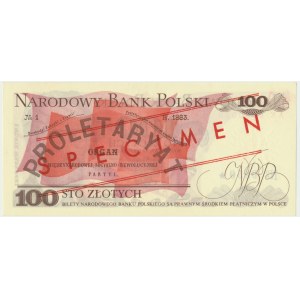 100 złotych 1976 - WZÓR AK 0000000 No.0850 -