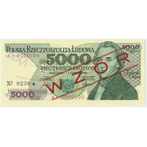 5.000 złotych 1986 - WZÓR AY 0000000 No.0230 -