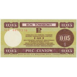 Pewex, 5 centów 1979 - HA - mała -