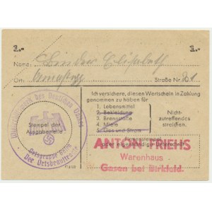 Pomoc Zimowa Ludności Niemieckiej, 1 marka 1943-44 - W -