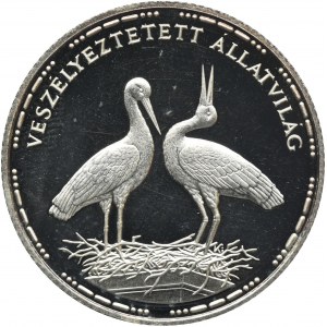 Węgry, 200 Forintów 1992 - Bociany białe