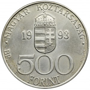 Węgry, 500 Forintów 1993 - Europejska Unia Walutowa ECU