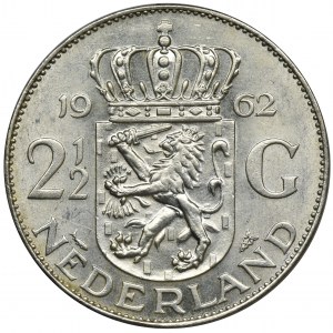 Niderlandy, Królestwo Niderlandów, Juliana, 2 1/2 Guldena 1962