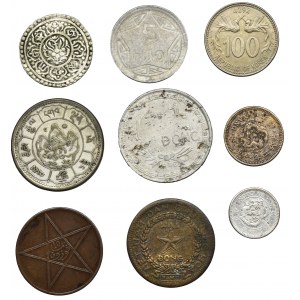 Zestaw, Mix monet azjatyckich - Tybet, Wietnam i Korea (9 szt.)