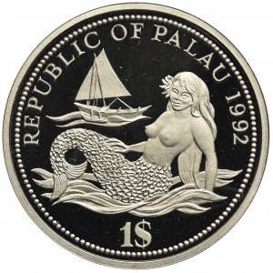 Palau, 1 Dolar 1992 - Rok Ochrony Życia Wodnego