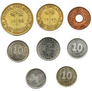 Zestaw, Mix monet kolonialnych (8 szt.)