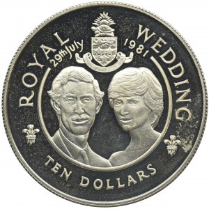 Kajmany, 10 Dolarów 1981