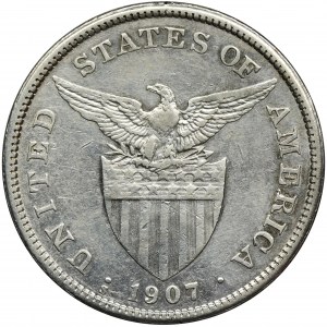 Filipiny, pod zarządem USA, 1 Peso San Francisco 1907 S
