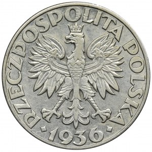 Żaglowiec, 5 złotych 1936