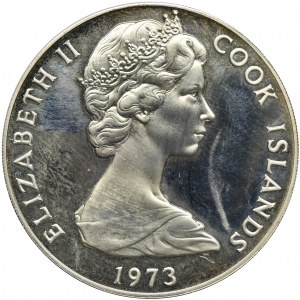 Nowa Zelandia, Wyspy Cooka, Elżbieta II, 2 Dolary Llantrisant 1973