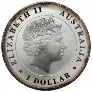 Australia, Elżbieta II, 1 Dolar 2014 - Krokodyl