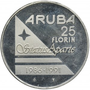 Niderlandy kolonie, Aruba, Beatrix, 25 Florenów 1991 - Status Aparte