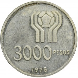 Argentyna, 3000 Pesos 1978 - Mistrzostwa Świata w Piłce Nożnej