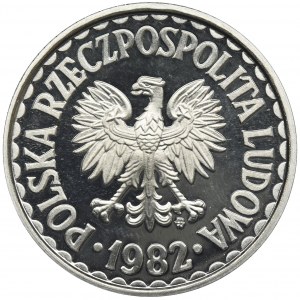 1 złoty 1982 - stempel lustrzany