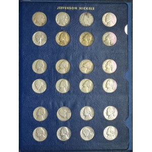 Zestaw 5 centówek USA (42 szt.) - srebro