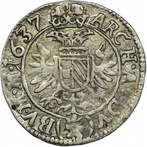 Austria, Ferdynand II, 3 Krajcary Jáchymov 1637 - RZADKI
