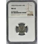 10 groszy 1923 - NGC MS62