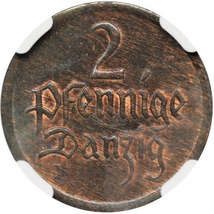 Wolne Miasto Gdańsk, 2 fenigi 1926 - NGC MS63 BN